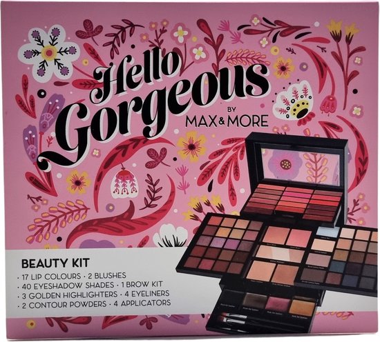 Max & More Beauty kit make-up Hello Gorgeous 73-delig giftset voor dames/meisjes.