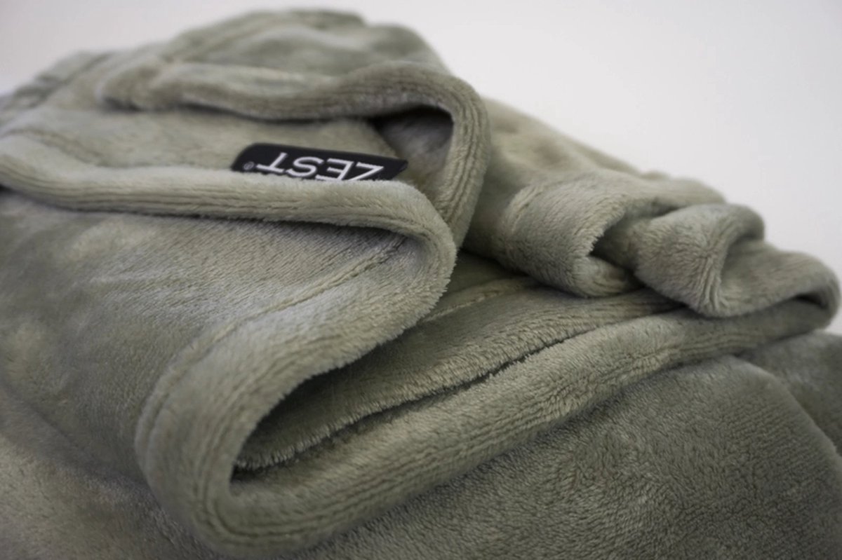Zest - Deken met mouwen Taupe - 200 x 140 cm - Hoodie deken dames en heren - Super zacht - pluist niet - fleeceplaid met mouwen - fleecedeken — cadeau in Wonen & Interieur - foto 5
