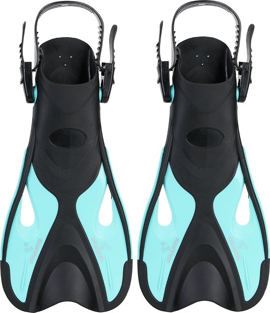 Atlantis Dolphin - Palmes - Enfants - Zwart/ Turquoise - 30-36