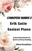 Gymnopedie Number 2 Easiest Piano Sheet Music with Colored Notation