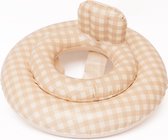 Vilolux® - Mrs Ertha - Baby float - Baby seat - Baby zwemband - beige - Soft Squares - 7-18kg