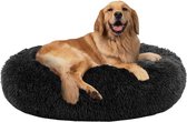Behave Hondenmand Deluxe - Maat XL - 80 cm - Hondenkussen - Hondenbed - Donutmand - Wasbaar - Fluffy - Donut - Zwart