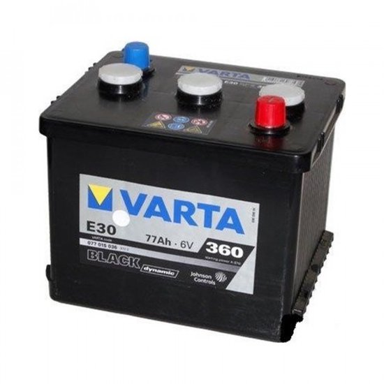 Varta Accu 6 Volt 77Ah - oldtimer of machine startaccu - 07715
