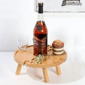 Mini-houten picknicktafel inklapbaar voor buiten - tuin camping picknick barbecue strand camping table