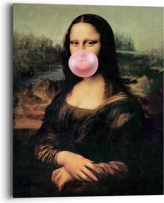 Schilderij Mona Lisa Bubblegum 50x40 cm