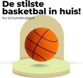 Merkloos - Stille basketbal - In-Outdoor - Zachte en veilig - Geschikt voor kinderen - Oranje - Maat 7"