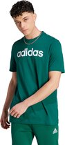 adidas Sportswear Essentials Single Jersey Linear Geborduurd Logo T-shirt - Heren - Groen- L