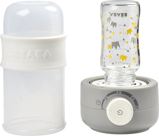 Béaba Baby Milk Second Flesverwarmer op stoom Grey