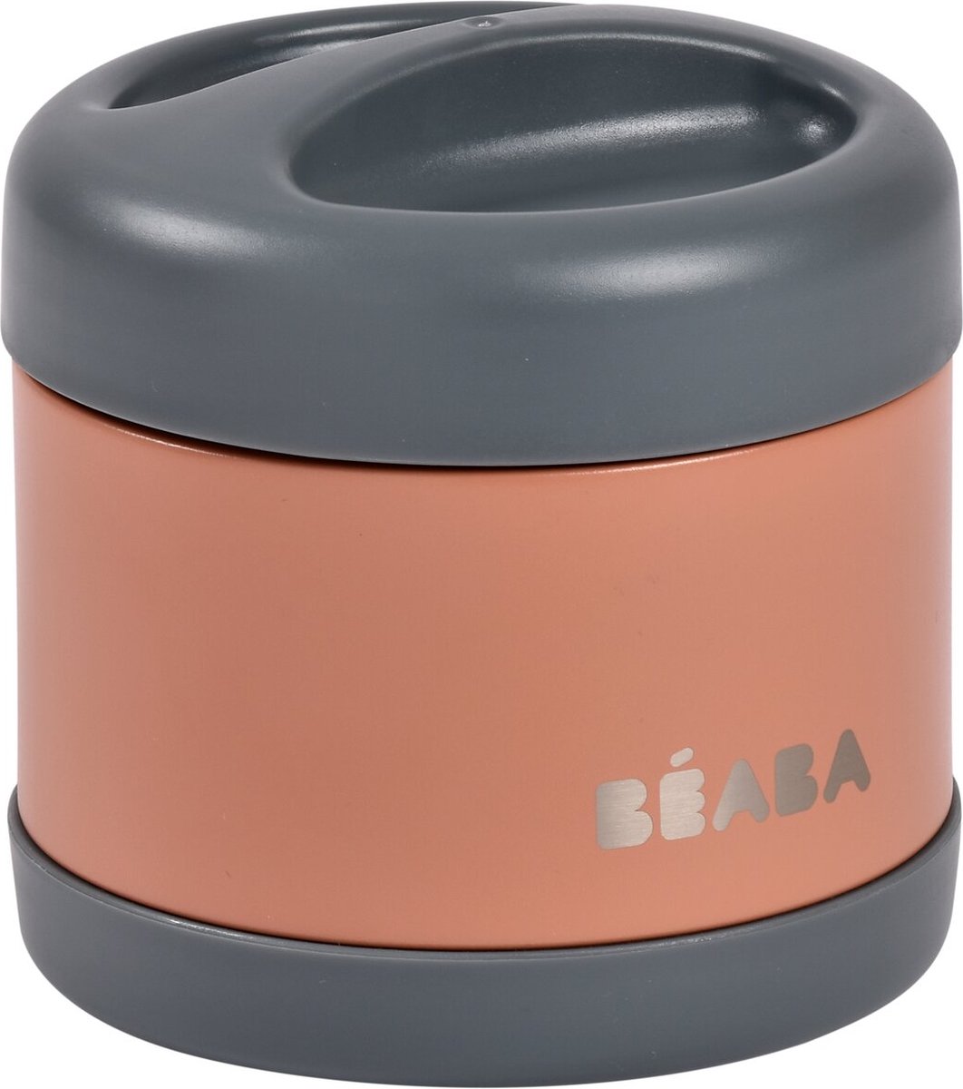 Goedkoopste Bèaba Thermo-portie - Thermosfles - Geïsoleerd potje - RVS - 500 ml - Terracotta/grijs