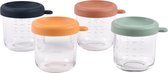 Beaba - Set de pots de conservation en verre - 4 x 250 ml - Colormix