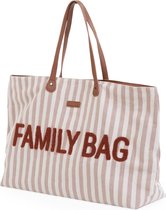 Childhome Family Bag - Sac à langer - Collection Stripes - Nude/ Wit