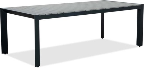 LUX outdoor living Cortona dining tuintafel | aluminium + polywood | grijs | 220x100cm | 6 personen