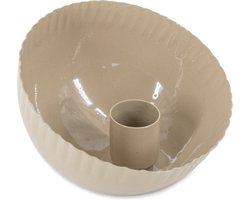 Kaarsenstandaard bowl beige