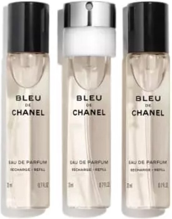 Chanel Bleu de Chanel Twist and Spray Refill - 3 x 20 ml - eau de parfum - 3 navullingen