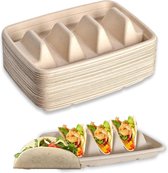 Wegwerp Taco Houders - Set van 25 stuks met handvat voor Hot Dogs, Sandwiches, Worstjes en meer taco press