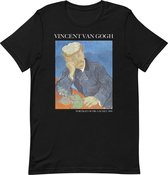Vincent van Gogh 'Portret van Dr. Gachet' ("Portrait of Dr. Gachet") Beroemd Schilderij T-Shirt | Unisex Klassiek Kunst T-shirt | Zwart | M