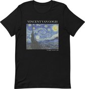 Vincent van Gogh 'De Sterrennacht' ("Starry Night") Beroemd Schilderij T-Shirt | Unisex Klassiek Kunst T-shirt | Zwart | XL