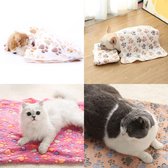 huisdierdeken voor hond of kat, zachte afwerking, zware winterdeken, fleece deken gezellig kattenbed, set of 3 , 40 x 60 cm.
