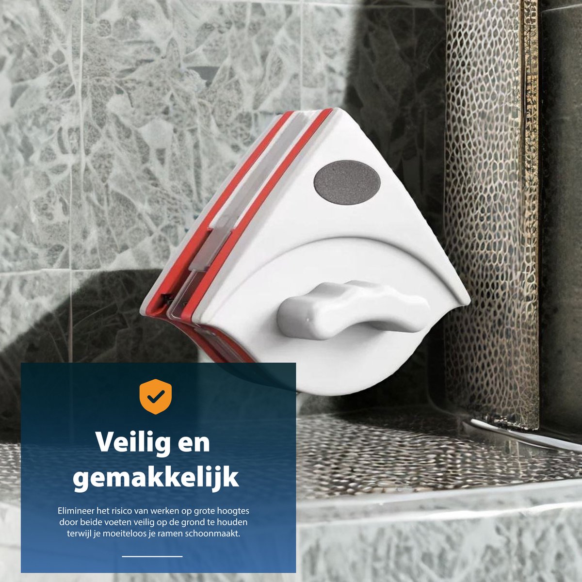 Magnetische raamwasser - QQP - Magnetische raamwisser voor dubbel glas - Ruitenreiniger - Ramenwasser - ramen wassen - Magneet ramenwisser thumbnail 5