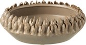J-Line schaal Ibiza - keramiek - grijs - small - Ø 23.00 cm
