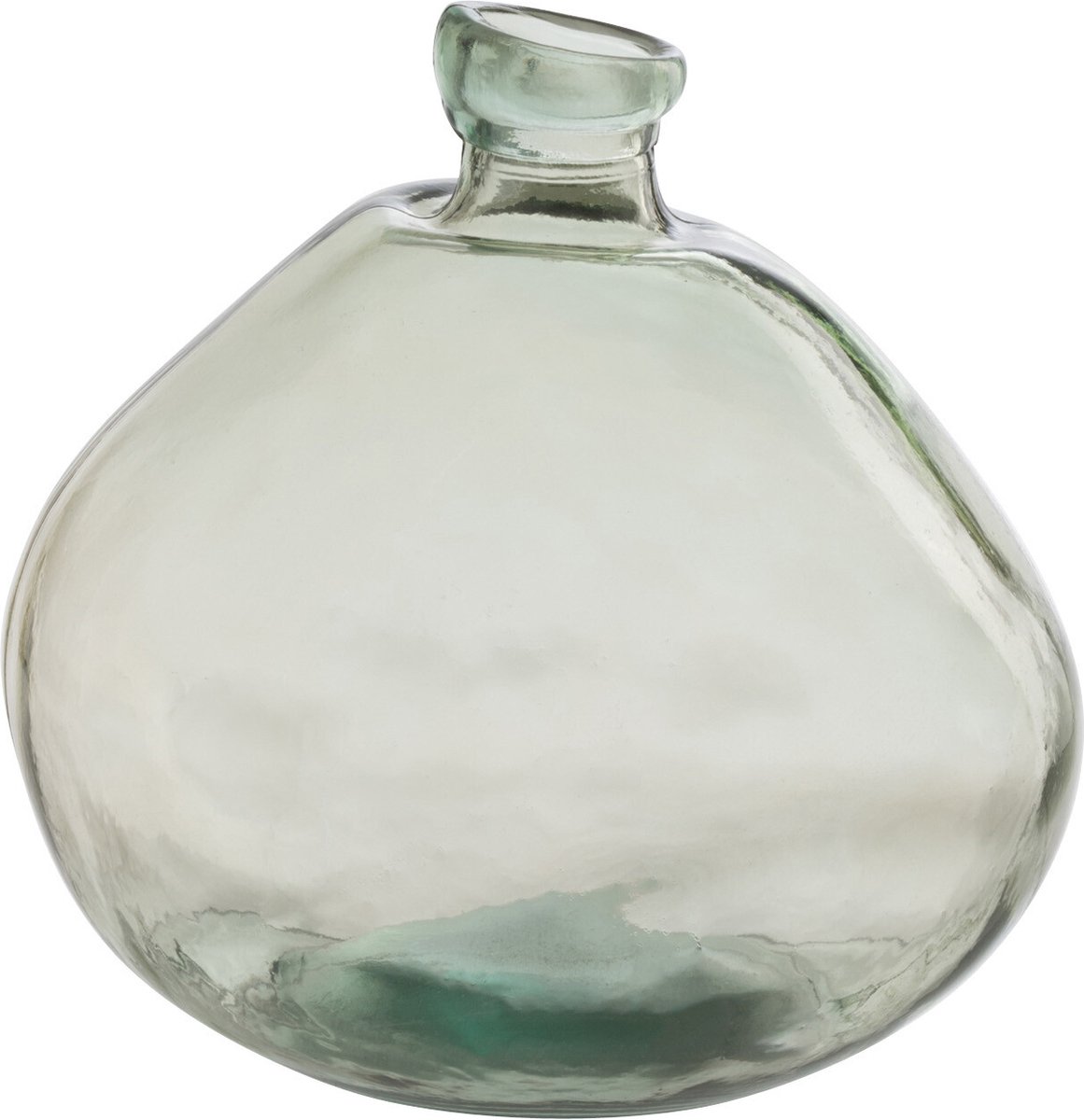 J-Line vaas Laura - glas - watergroen - Ø 16 cm