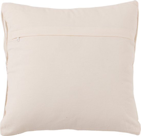J-Line coussin Cosy - coton - blanc cassé - large