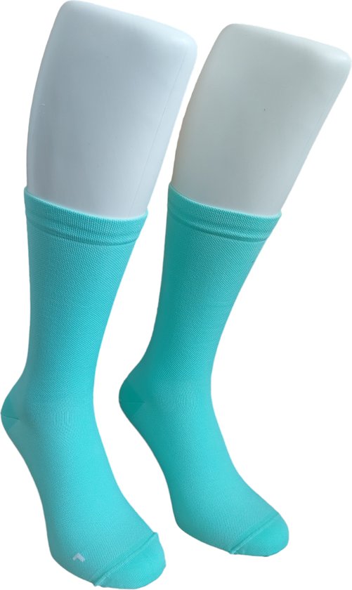 WeirdoSox - Compressie sokken - Kuit hoogte - Steunkousen voor vrouwen en mannen - 1 paar - Mint Groen 39/42 - Ideaal als compressiekousen hardlopen - compressiekousen vliegtuig