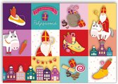 Set van 6 dezelfde Sinterklaaskaarten, Sinterklaas, Sinterklaasfeest, Wenskaart, Ansichtkaart - Leuke Post