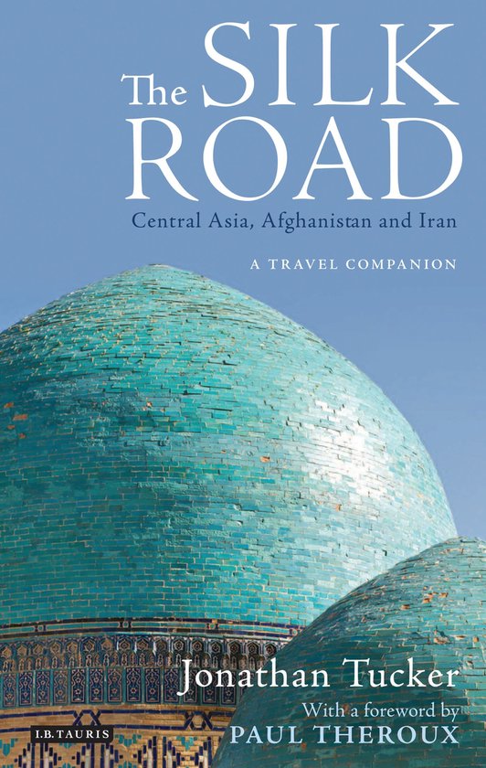 Boek 'The Silk Road' met een foto van turquoise moskeekoepels en de titel.