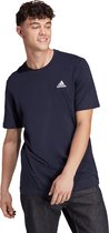 adidas Sportswear Essentials Single Jersey Geborduurd Small Logo T-shirt - Heren - Blauw- M
