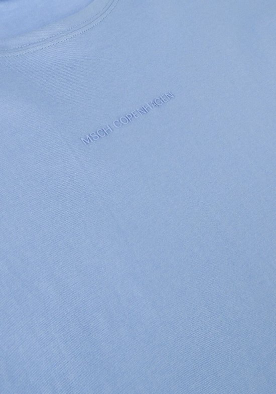 MSCH Copenhagen Mschterina Organic Small Logo Tee Tops & T-shirts Dames - Shirt - Lichtblauw - Maat S/M