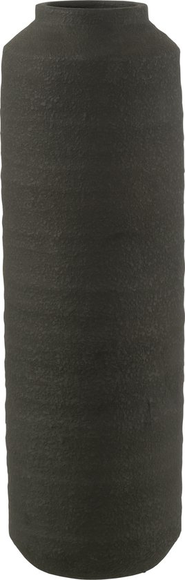 J-Line vaas Cilinder Klei - keramiek - zwart - large