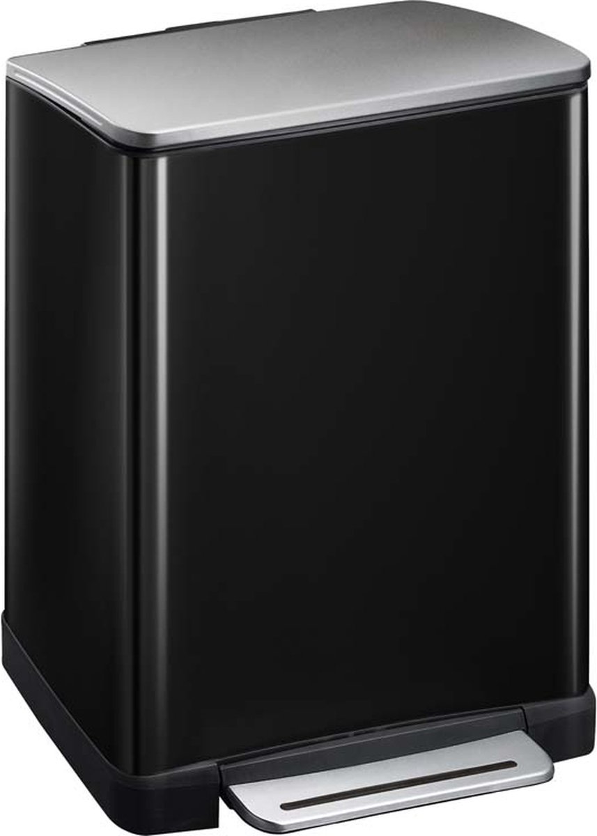 EKO E-Cube Prullenbak - 28+18 l - Zwart