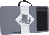 Laptoptafel met Kussen -Bedtafel- Schootkussen -Makkelijk mee te nemen-Grijs-Patroon-57.5 x 30.5 -4 cm