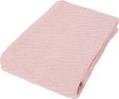 Supervintage gebreid oud roze super zacht baby dekentje 75 x 100 cm Oeko cotton
