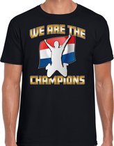 Bellatio Decorations Verkleed shirt voor heren - Nederland - zwart - voetbal supporter - themafeest XXL