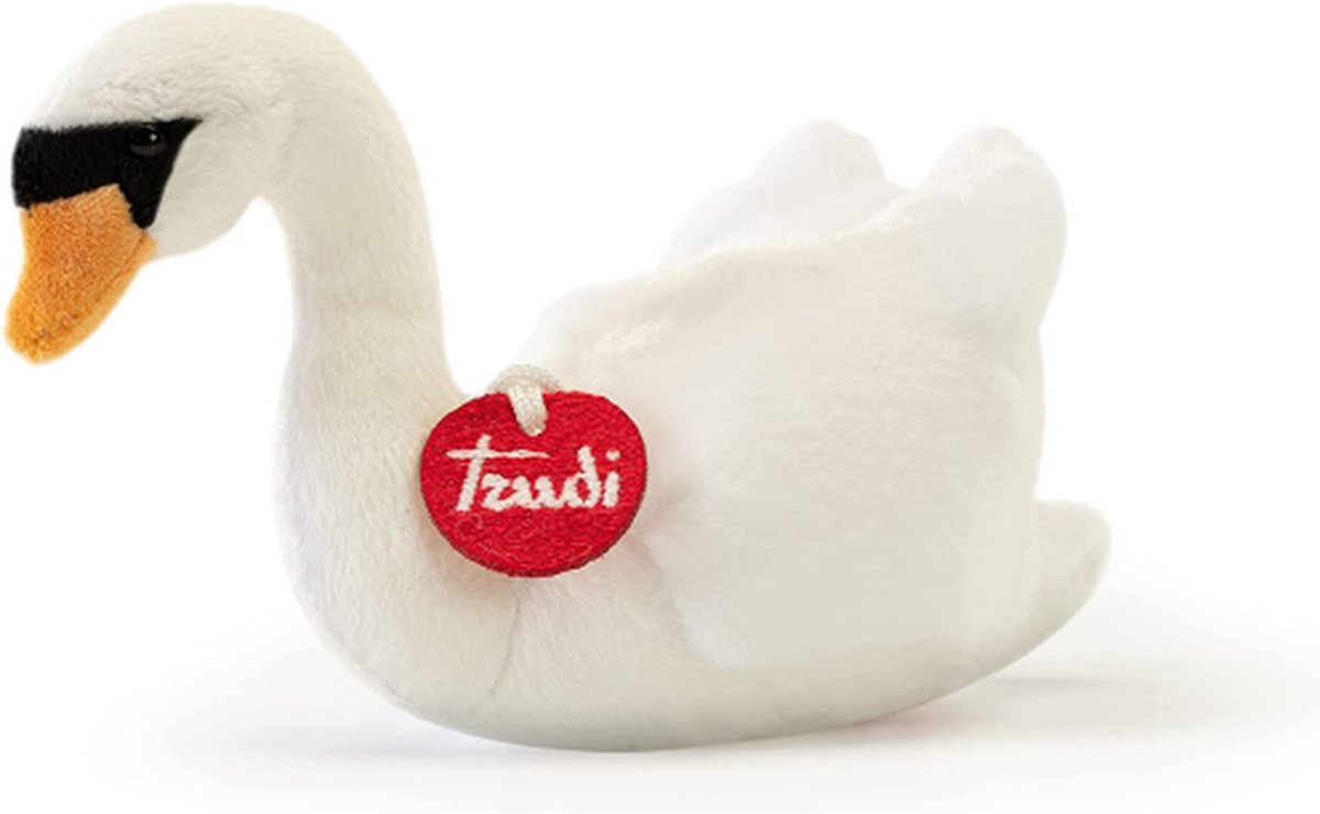 Trudi Trudini Knuffel Zwaan 18 cm - Hoge kwaliteit pluche knuffel - Knuffeldier voor jongens en meisjes - Wit - 9x12x18 cm maat XS