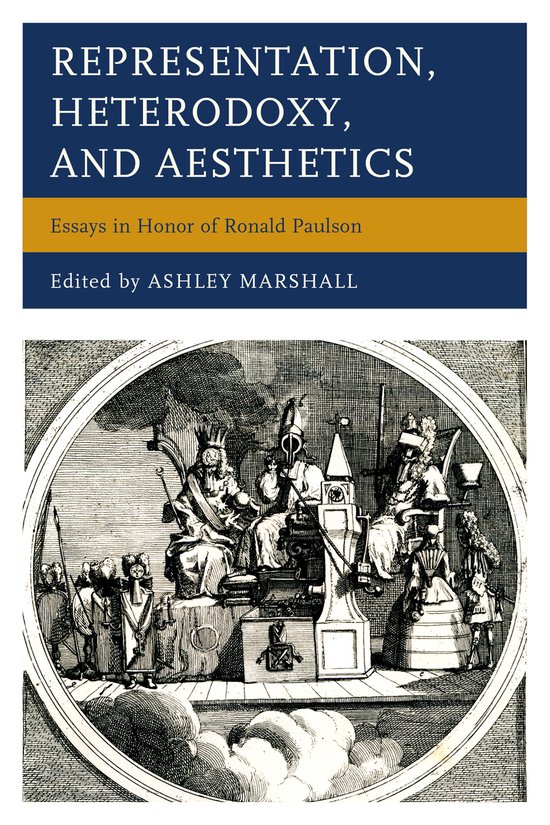 Boekomslag met titel 'REPRESENTATION, HETERODOXY, AND AESTHETICS' en een gravure van een ceremoniële scène.