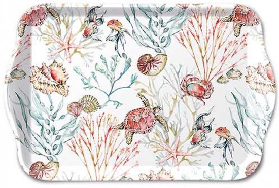 Ambiente - Decoratief Dienblaadje - Sea Animals - 13 x 21 cm