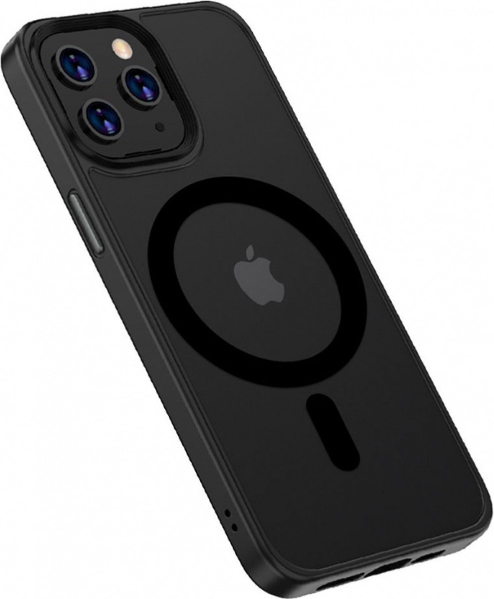 Tech-Protect - Back Cover Hoesje Geschikt voor iPhone 13 met MagSafe - Mat Zwart