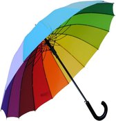 Winddichte Paraplu - 95 km/u - 16 Baleinen - Extra Sterk - 3-Laags - Automatisch - Regenboog Scherm umbrella