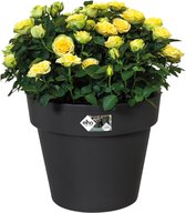 Elho Green Basics Top Planter 40 - Bloempot voor Buiten - Ø 39.0 x H 33.0 cm - Living Black
