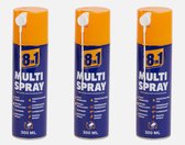 3x Lubrifiant - Spray universel - Pack économique - Action 8 fois - 3x300ml - Blauw