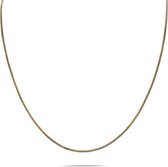 Twice As Nice Halsketting in 18kt verguld zilver, slangketting  40 cm+5 cm