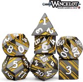Metal dice - Metalen dobbelsteen - DnD dice - Polydice - Auric Obsdian - Dice set - Dungeon and Dragons