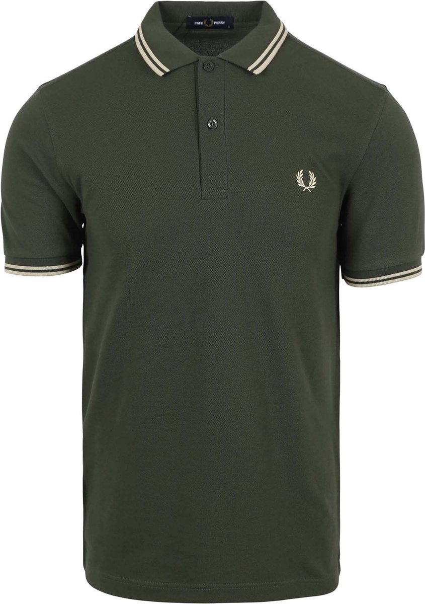 Fred Perry Polo M3600 Donkergroen U98 Slim-fit Heren Poloshirt