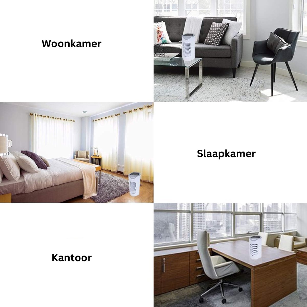 Luchtreiniger - met HEPA & Koolstoffilter - Luchtreinigers - Timer Functie & 3 Snelheden - 60 m3/u - Ionisator - Air Purifier - Wit — afbeelding 5