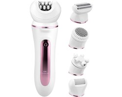 Shoplace 5 in 1 Epileerapparaat dames - Epilator - Epilady - Ladyshave - Ontharingsapparaat - Scheerapparaat - Eeltverwijderaar - Gezichtsreiniger - Massage