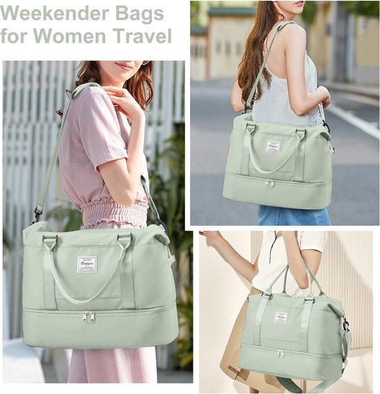 Reistas Dames Sporttas 40x20x25 Ryanair Handbagage tas Weekendtas zwemtas waterdichte Reistas plunjezak Fitnesstas Trainingstas dames voor op reis sportschool,C15-Koningsblauw