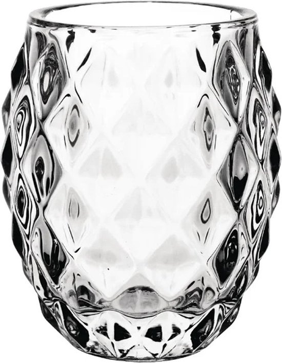 Bolsius transparant glazen Relight refillkaarsen houder diamont